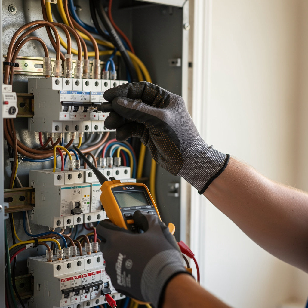Denver Residential Electricians licensed electrician performing a professional panel upgrade in a Denver home